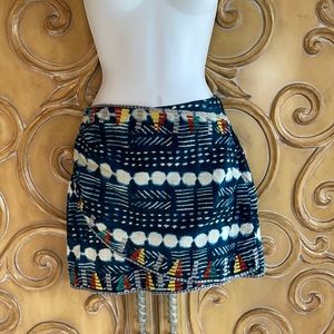 NWT Free People Embroidered Mini Skirt